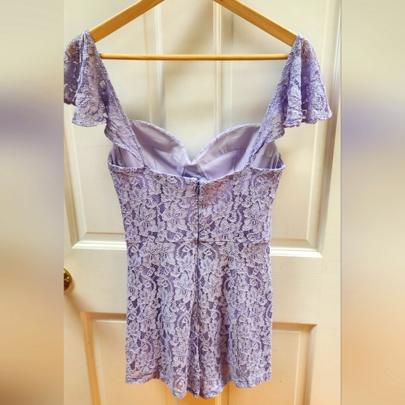 S Purple Lace Romper - Picture 2 of 5